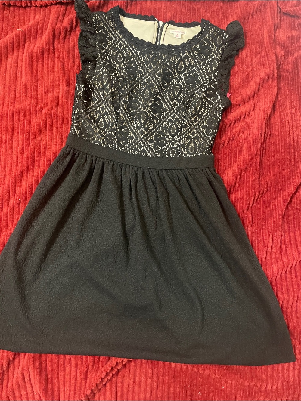 Xhilaration Black Lace Bodice Party Dress